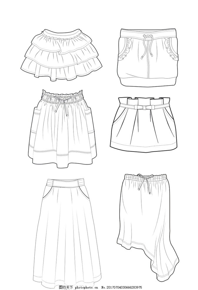 服裝矢量圖線稿 現代時尚設計的技術基石